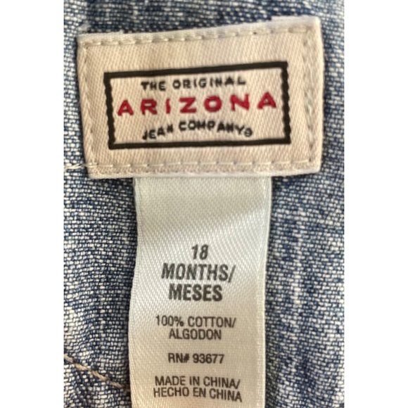 The Original Arizona Jean Company Unisex Baby Size 18 Months Denim Overalls - Picture 3 of 5